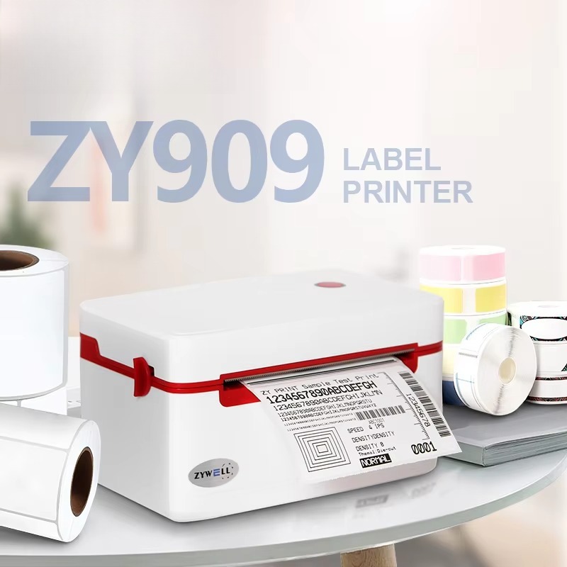 New ZY909 4 Inches Shipping La - Label Printer Thermal 评论和价格