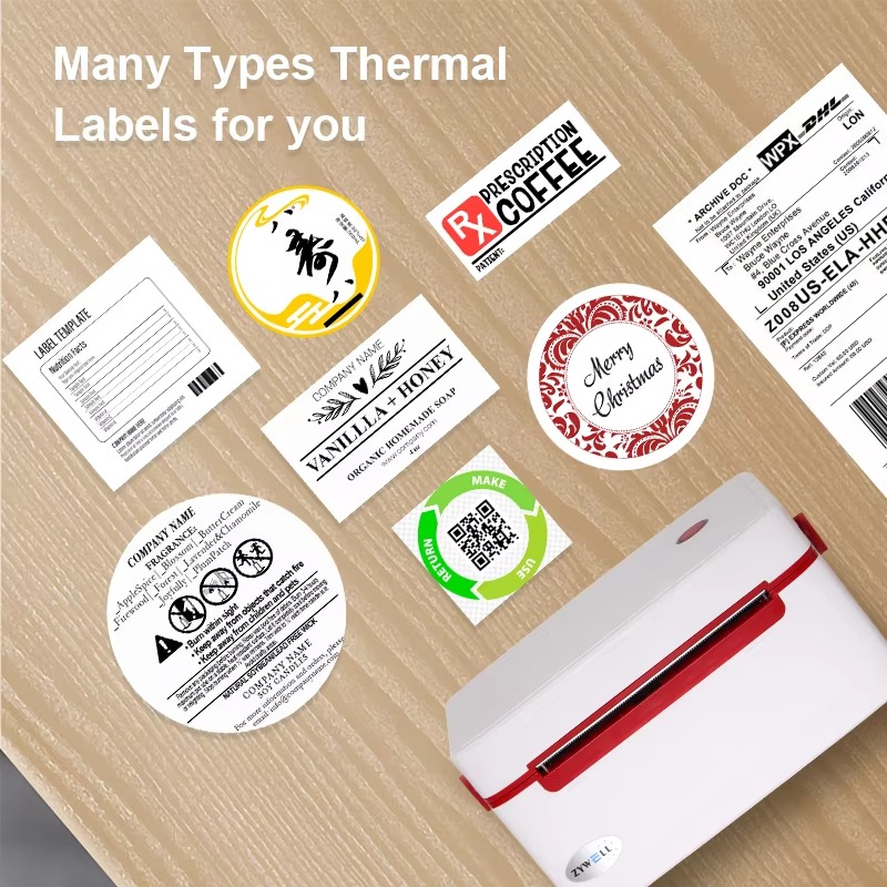New ZY909 4 Inches Shipping La - Label Printer Thermal 评论和价格