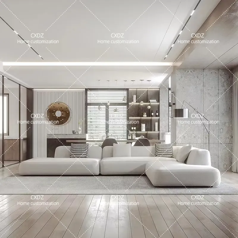 Nordic Modern Minimalist L Sha - Tech Office Reception 评论和价格